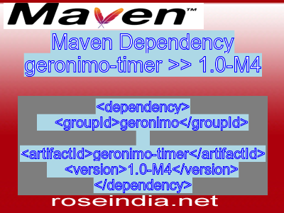 Maven dependency of geronimo-timer version 1.0-M4