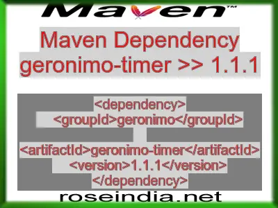Maven dependency of geronimo-timer version 1.1.1
