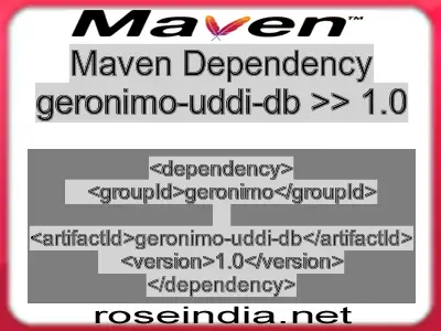 Maven dependency of geronimo-uddi-db version 1.0