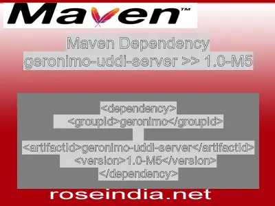 Maven dependency of geronimo-uddi-server version 1.0-M5
