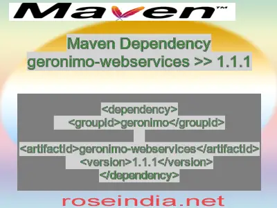 Maven dependency of geronimo-webservices version 1.1.1