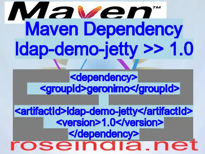 Maven dependency of ldap-demo-jetty version 1.0