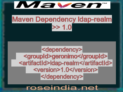 Maven dependency of ldap-realm version 1.0