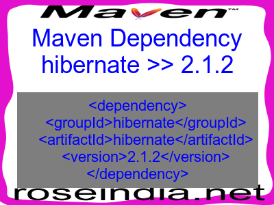 Maven dependency of hibernate version 2.1.2