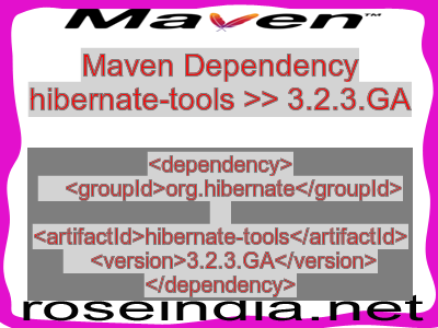 Maven dependency of hibernate-tools version 3.2.3.GA