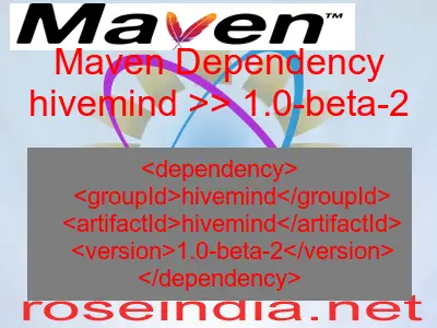 Maven dependency of hivemind version 1.0-beta-2