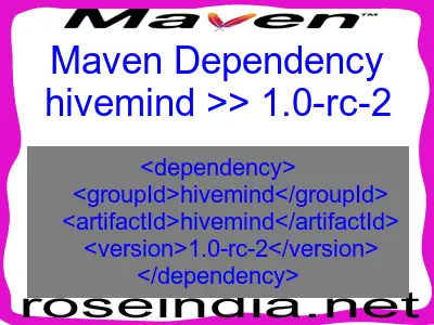 Maven dependency of hivemind version 1.0-rc-2