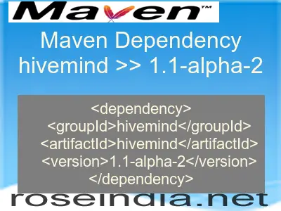 Maven dependency of hivemind version 1.1-alpha-2