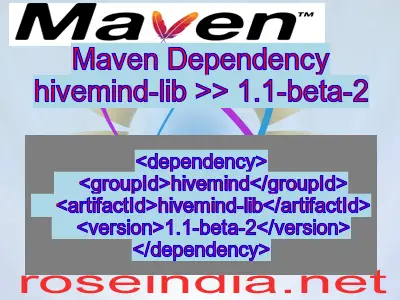 Maven dependency of hivemind-lib version 1.1-beta-2