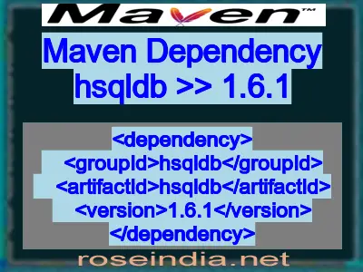 Maven dependency of hsqldb version 1.6.1