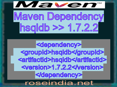 Maven dependency of hsqldb version 1.7.2.2