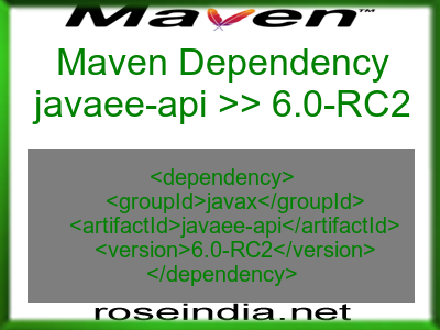 Maven dependency of javaee-api version 6.0-RC2