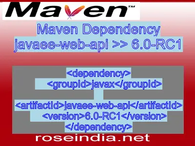 Maven dependency of javaee-web-api version 6.0-RC1