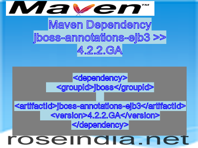 Maven dependency of jboss-annotations-ejb3 version 4.2.2.GA