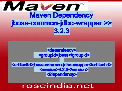 Maven dependency of jboss-common-jdbc-wrapper version 3.2.3