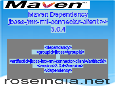 Maven dependency of jboss-jmx-rmi-connector-client version 3.0.4