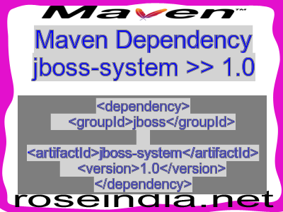 Maven dependency of jboss-system version 1.0