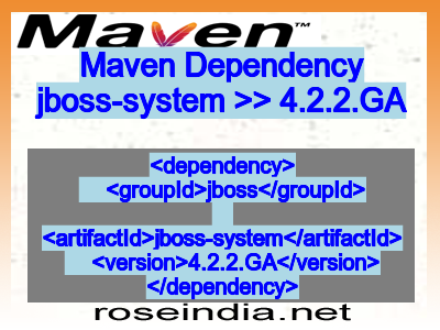 Maven dependency of jboss-system version 4.2.2.GA
