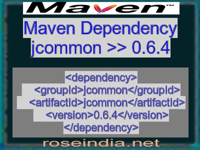 Maven dependency of jcommon version 0.6.4