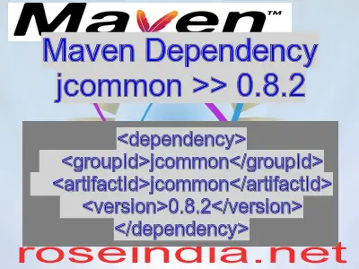 Maven dependency of jcommon version 0.8.2