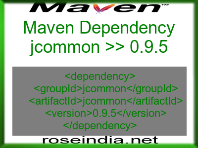 Maven dependency of jcommon version 0.9.5