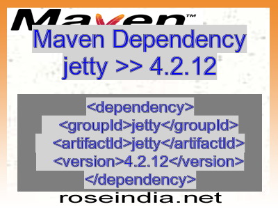 Maven dependency of jetty version 4.2.12