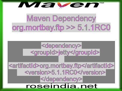 Maven dependency of org.mortbay.ftp version 5.1.1RC0