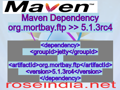 Maven dependency of org.mortbay.ftp version 5.1.3rc4