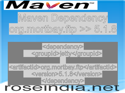 Maven dependency of org.mortbay.ftp version 5.1.8