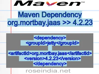 Maven dependency of org.mortbay.jaas version 4.2.23