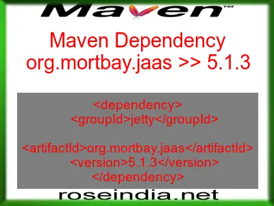 Maven dependency of org.mortbay.jaas version 5.1.3
