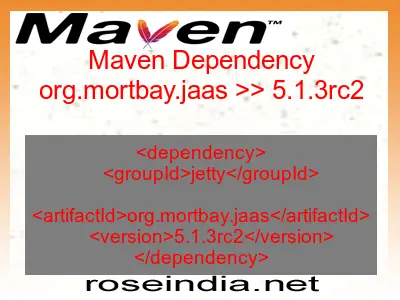 Maven dependency of org.mortbay.jaas version 5.1.3rc2