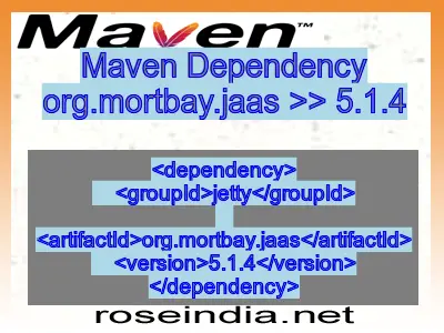 Maven dependency of org.mortbay.jaas version 5.1.4