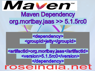 Maven dependency of org.mortbay.jaas version 5.1.5rc0