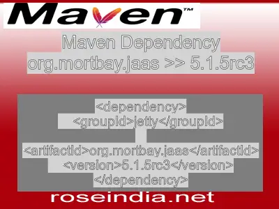 Maven dependency of org.mortbay.jaas version 5.1.5rc3