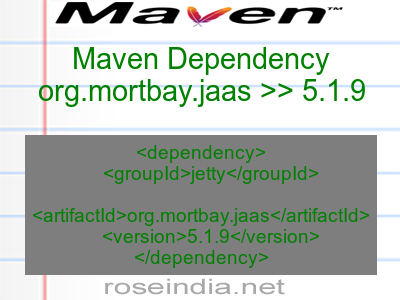 Maven dependency of org.mortbay.jaas version 5.1.9