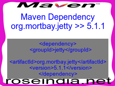 Maven dependency of org.mortbay.jetty version 5.1.1