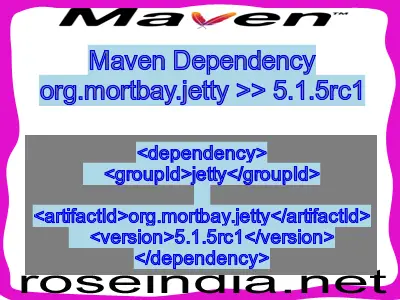 Maven dependency of org.mortbay.jetty version 5.1.5rc1