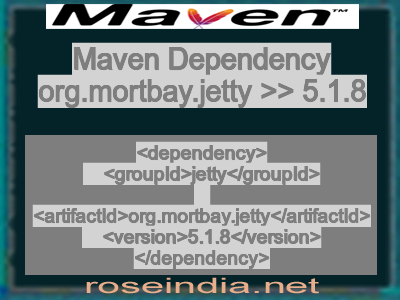 Maven dependency of org.mortbay.jetty version 5.1.8