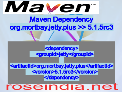 Maven dependency of org.mortbay.jetty.plus version 5.1.5rc3