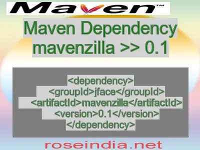 Maven dependency of mavenzilla version 0.1