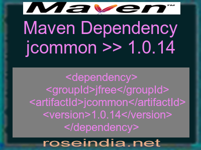 Maven dependency of jcommon version 1.0.14