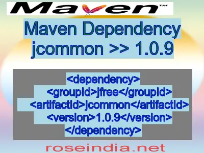 Maven dependency of jcommon version 1.0.9