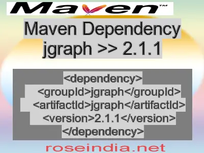 Maven dependency of jgraph version 2.1.1