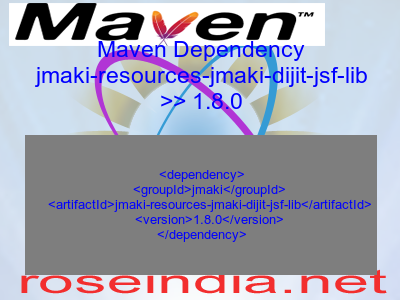 Maven dependency of jmaki-resources-jmaki-dijit-jsf-lib version 1.8.0