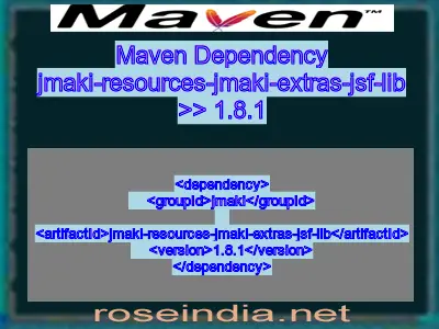 Maven dependency of jmaki-resources-jmaki-extras-jsf-lib version 1.8.1