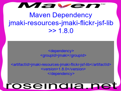 Maven dependency of jmaki-resources-jmaki-flickr-jsf-lib version 1.8.0