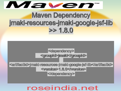 Maven dependency of jmaki-resources-jmaki-google-jsf-lib version 1.8.0