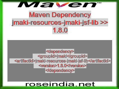 Maven dependency of jmaki-resources-jmaki-jsf-lib version 1.8.0