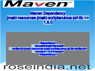 Maven dependency of jmaki-resources-jmaki-scriptaculous-jsf-lib version 1.8.0